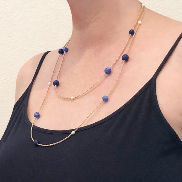 Ali & Bird Lapis Necklace/Wrap Bracelet, Ultramarine Blue - Picture 3 of 3